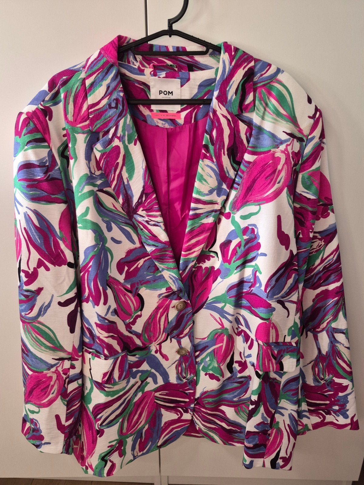 Vrolijke blazer/colbert Pom Amsterdam maat 44, Kleding | Dames, Ophalen of Verzenden, Zo goed als nieuw, Maat 42/44 (L)