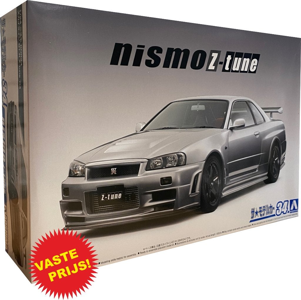 Nissan Nismo BNR34 Skyline Z-Tune (Aoshima 05831) 1/24, Overige merken, Auto, Groter dan 1:32, Nieuw