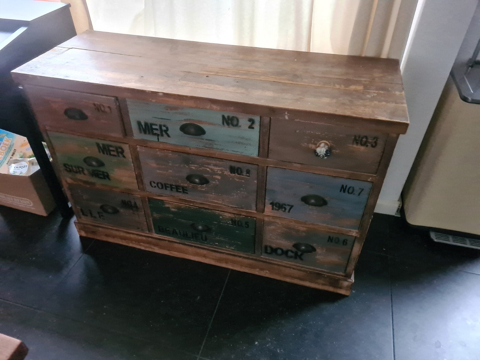 houten ladenkast - 113x40x73 cm, Huis en Inrichting, Kasten | Ladekasten, Ophalen, Gebruikt, 100 tot 150 cm, 5 laden of meer