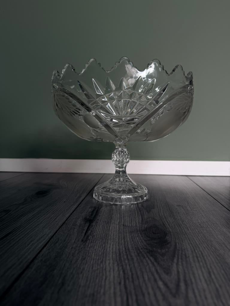 Kristallen fruitschaal, Antiek en Kunst, Antiek | Glas en Kristal, Ophalen of Verzenden