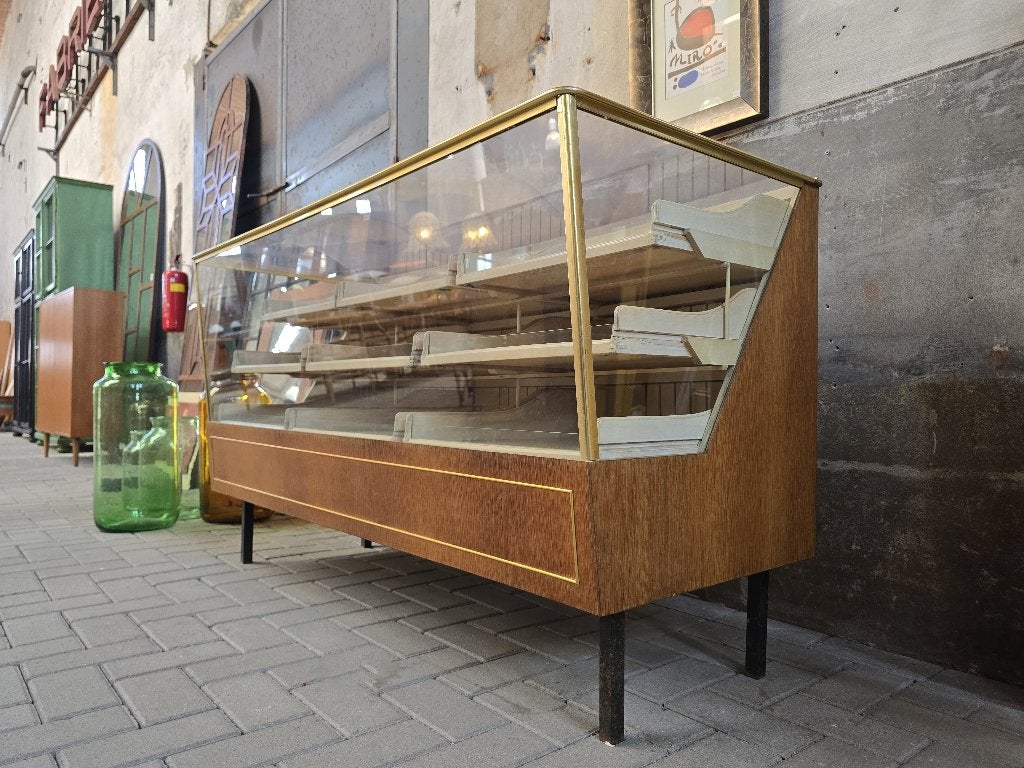 Mid Century Toonbank | Vintage Winkel Vitrine Balie Counter, Gebruikt, 150 tot 200 cm, Ophalen of Verzenden, Minder dan 100 cm