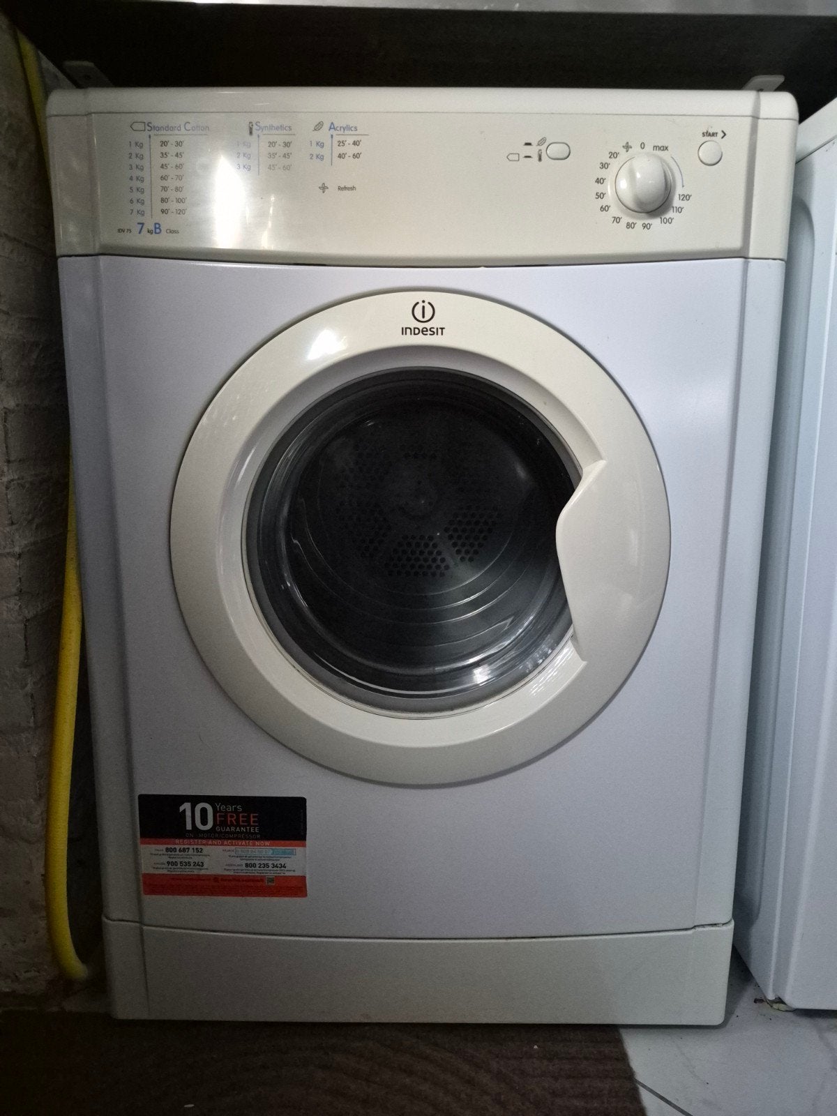 Indesit IDV75(EU) Luchtafvoer Wasdroger - 7kg, Witgoed en Apparatuur, Wasdrogers, 6 tot 8 kg, Gebruikt, Luchtafvoer, Ophalen of Verzenden