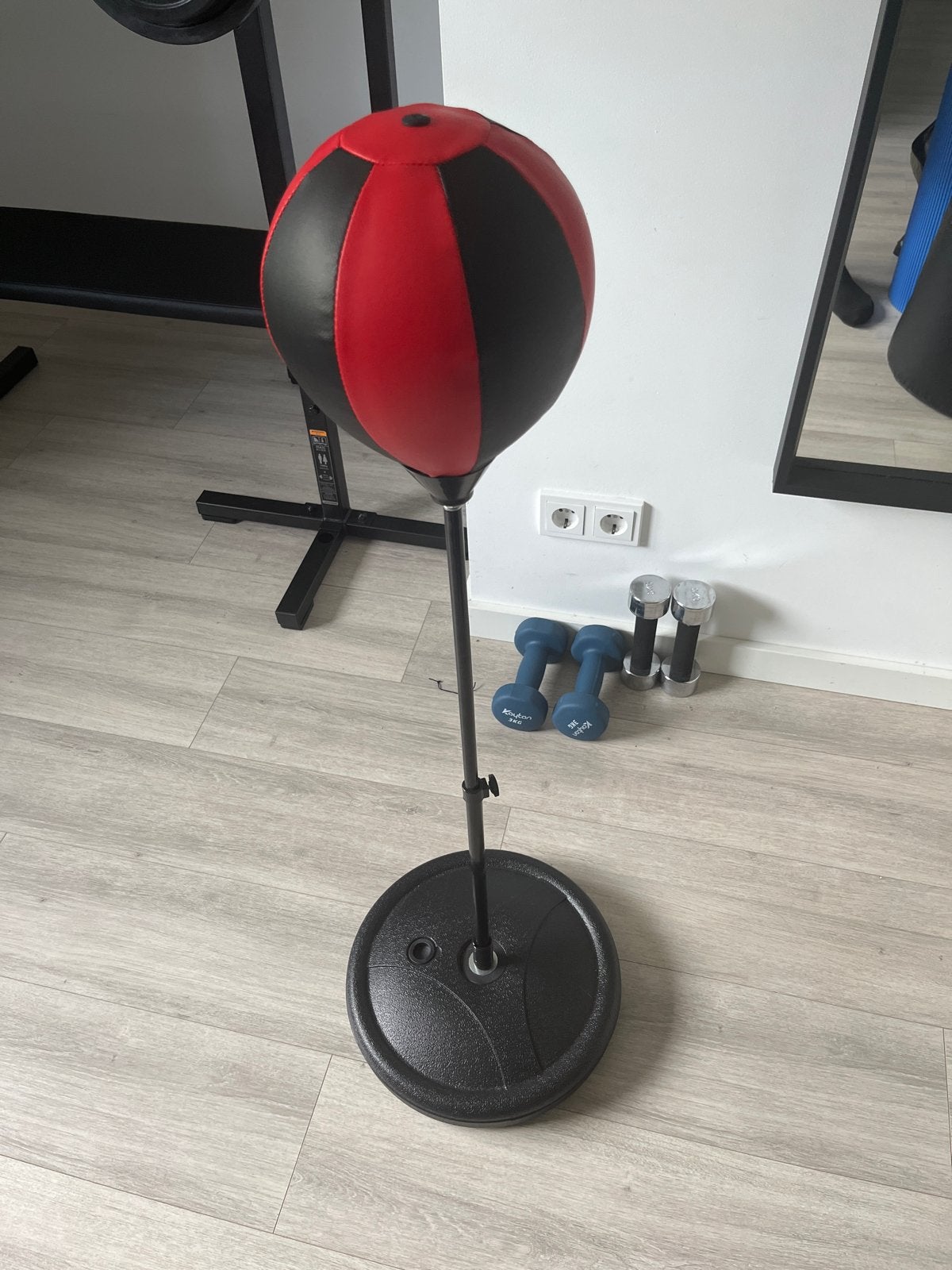 Boksbal op standaard - Rood/Zwart, Ophalen of Verzenden, Gebruikt, Boksbal