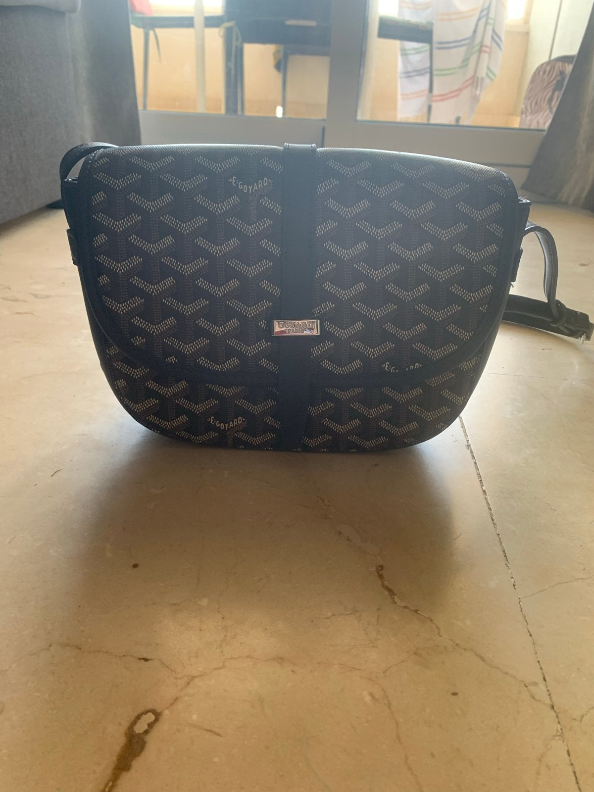 Goyard Schoudertasje -blauw/bruin, Ophalen of Verzenden, Zo goed als nieuw, Zwart