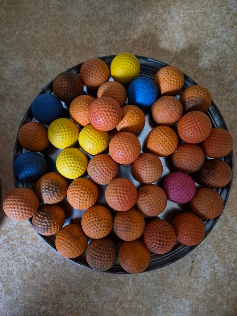 25 tot 75 gebruikte midgetgolf ballen in diverse kleuren, Ophalen of Verzenden, Gebruikt