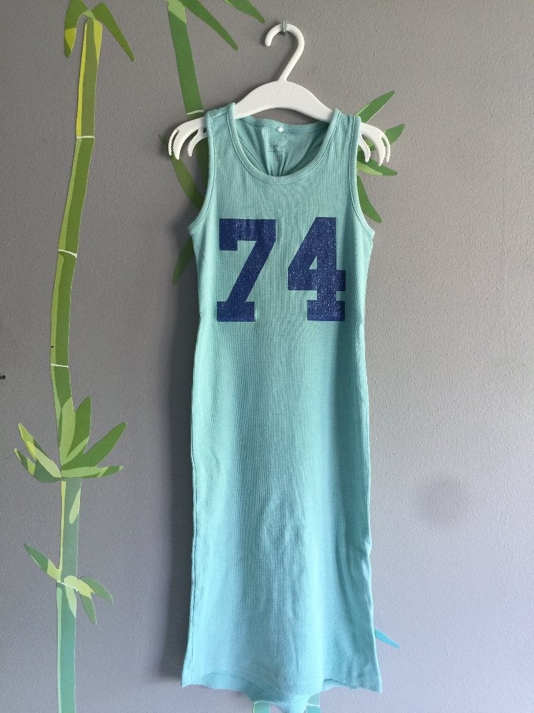 Leuke Groen-blauwe (Turquoise) Name It Jurk mt 110, Kinderen en Baby's, Kinderkleding | Maat 110, Meisje, Ophalen of Verzenden