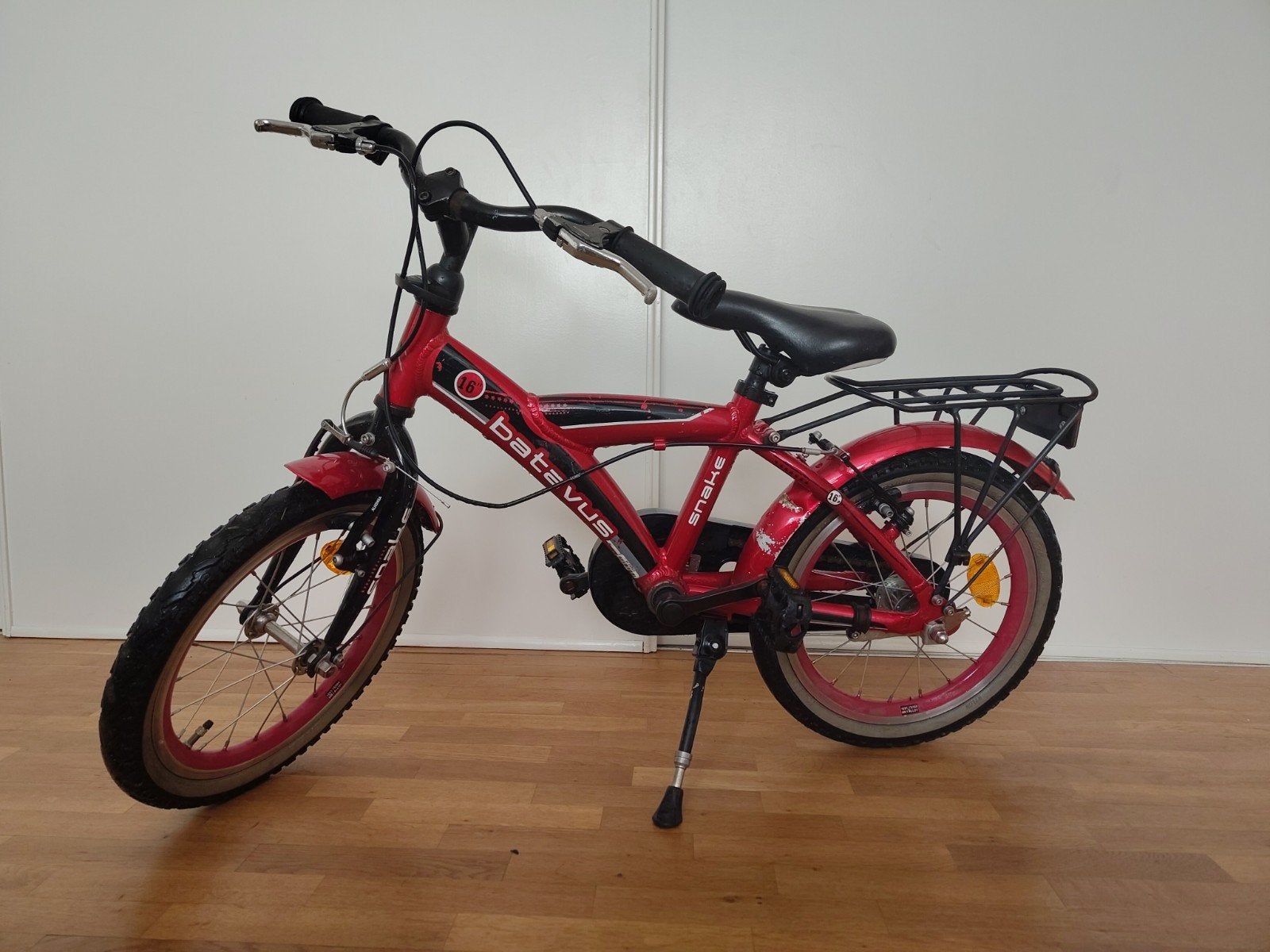 Batavus Snake 16 inch kinderfiets - Rood, Ophalen, Terugtraprem, Batavus, 16 tot 20 inch