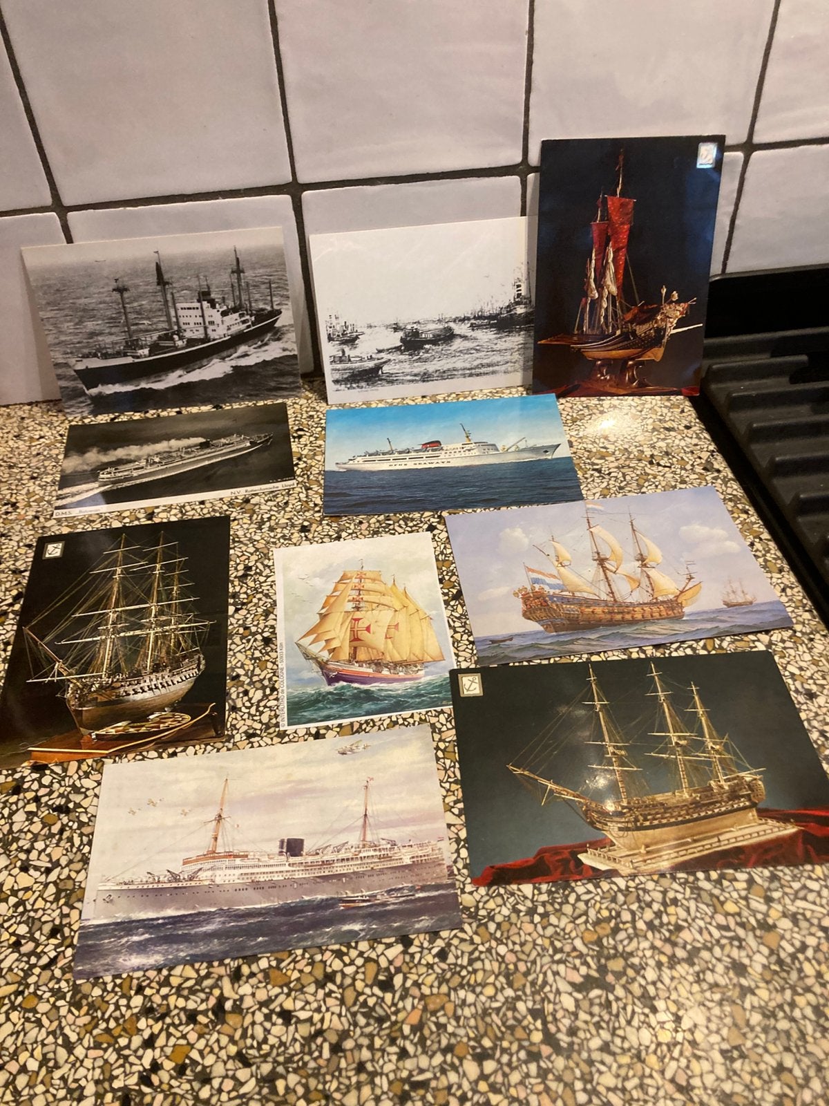 Set kaarten schepen, Ophalen of Verzenden, Gebruikt, Kaart, Foto of Prent