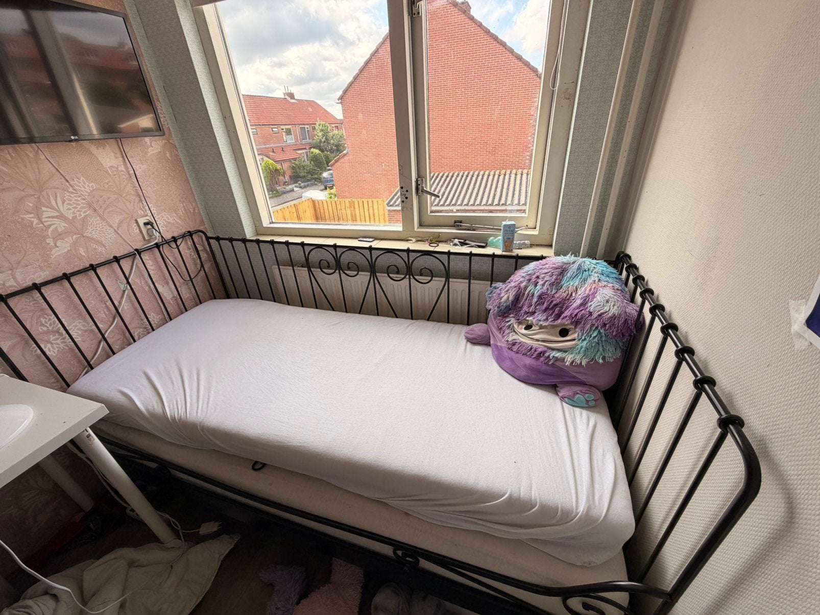 Meldal ikea bed, Ophalen, 85 tot 100 cm, Zo goed als nieuw, Matras