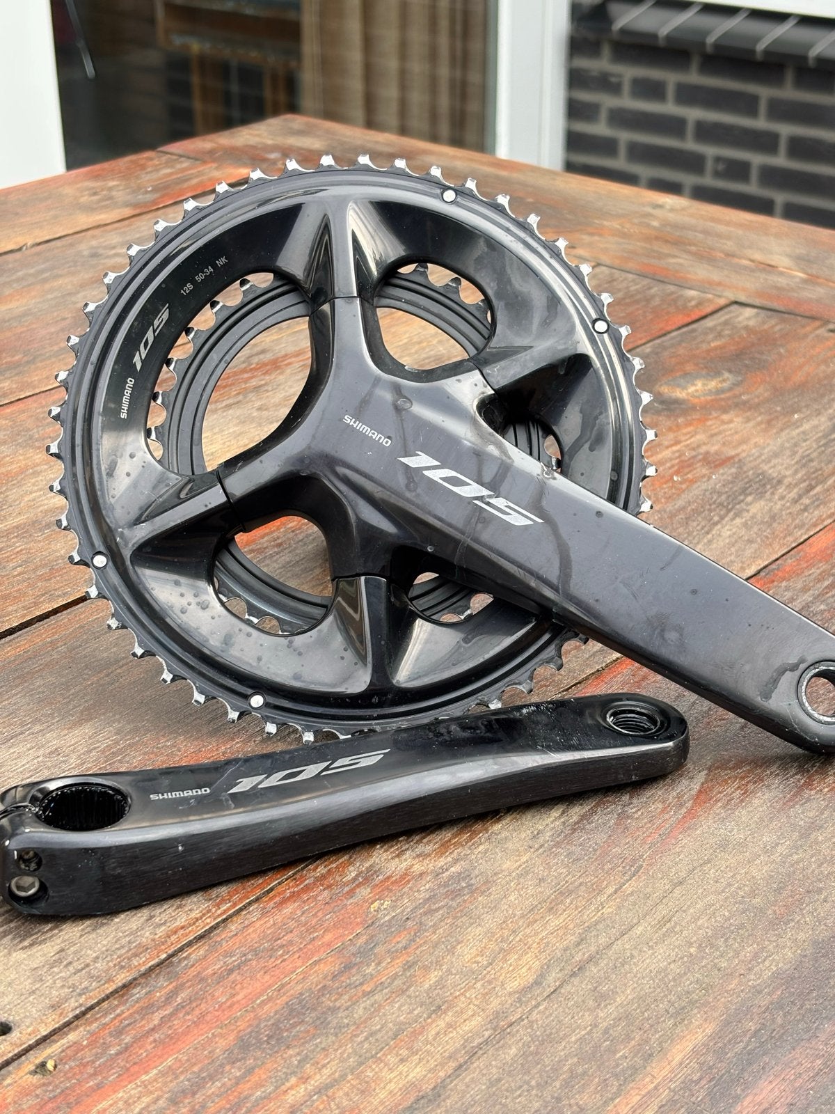 Shimano 105 Crankstel - Zo goed als nieuw, Fietsen en Brommers, Crankstel of Pedalen, Ophalen of Verzenden, Zo goed als nieuw