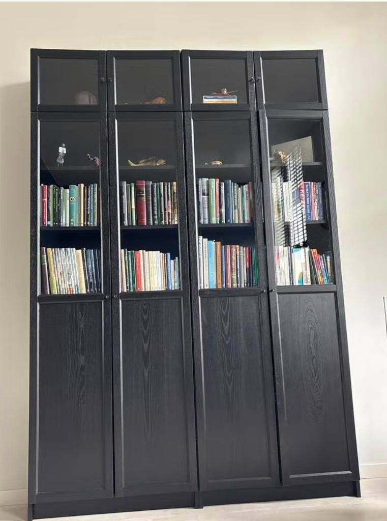 Billy Oxberg - paneel / vitrine kast, Huis en Inrichting, Kasten | Boekenkasten, Ophalen, 200 cm of meer, 150 tot 200 cm, Overige materialen