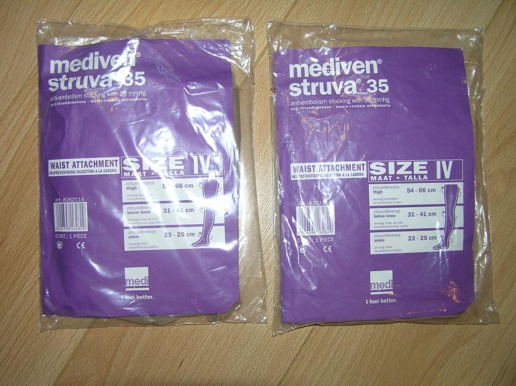 Anti-trombose steunkous Mediven Struva 35 maat 4 beige lang, Ophalen of Verzenden, Nieuw, Overige typen