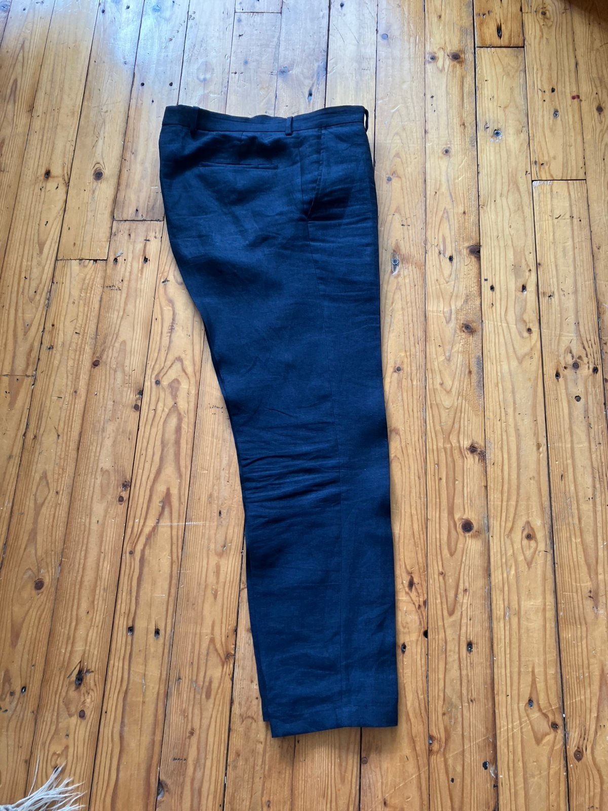 Nachtblauwe Linnen pantalon v Strellson 50, Verzenden, Gedragen, Maat 48/50 (M), Blauw