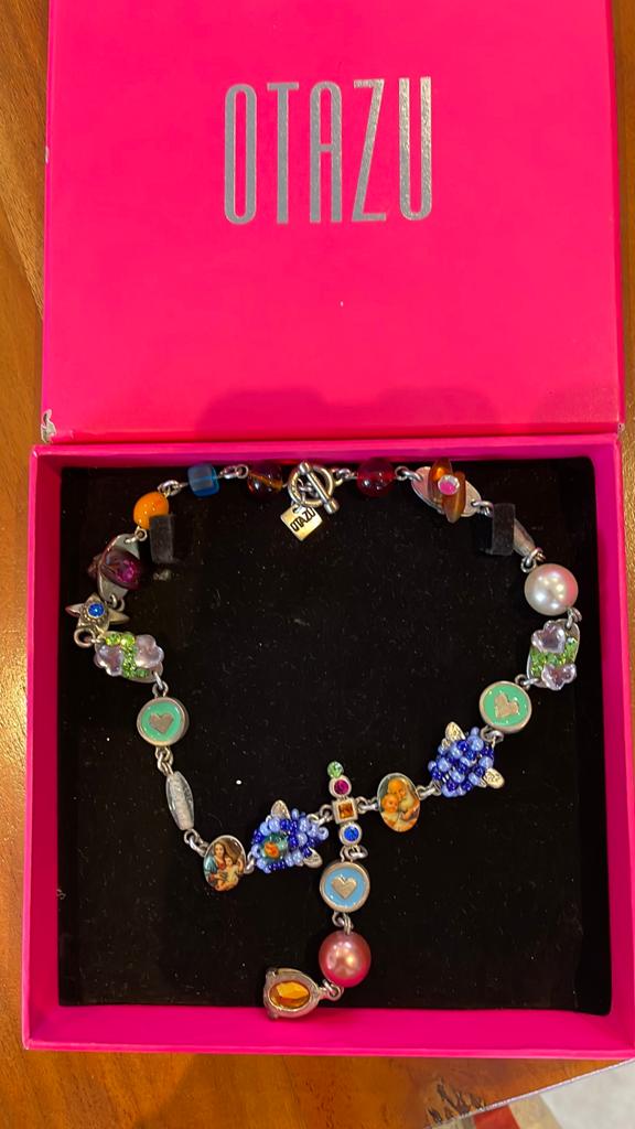 Otazu hals ketting in doos, Sieraden, Tassen en Uiterlijk, Armbanden, Ophalen of Verzenden, Zo goed als nieuw, Overige kleuren