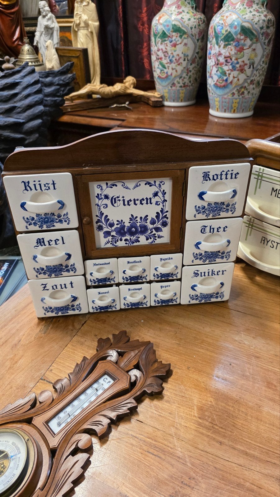 2 antieke keukenrekken, Antiek en Kunst, Ophalen