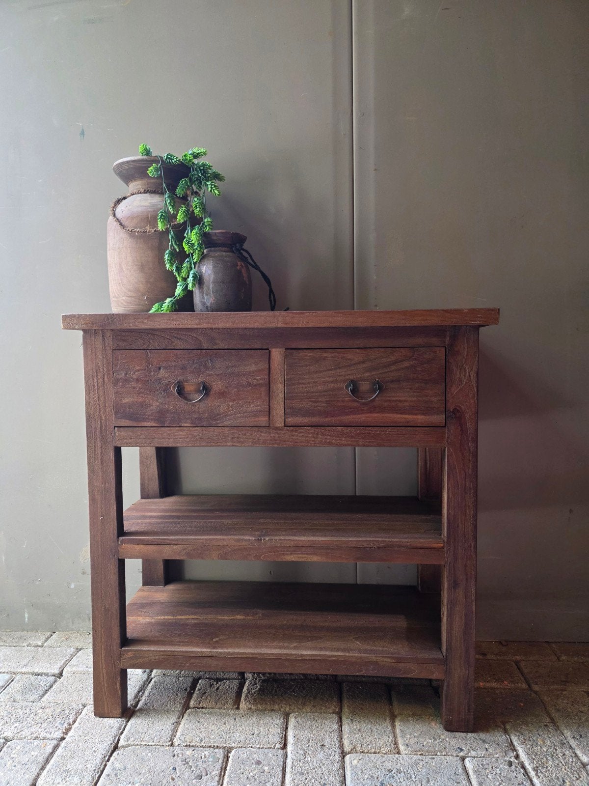 NIEUWE sidetable gemaakt van gerecycled teakhout bez mogelij, Huis en Inrichting, Teakhout, Nieuw, 3 of 4 laden, Minder dan 100 cm
