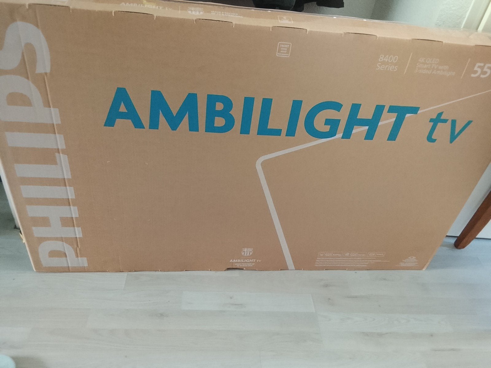 Philips Ambilight TV 55 inch 8400 Serie - Splinternieuw, Philips, QLED, 50 Hz, Nieuw