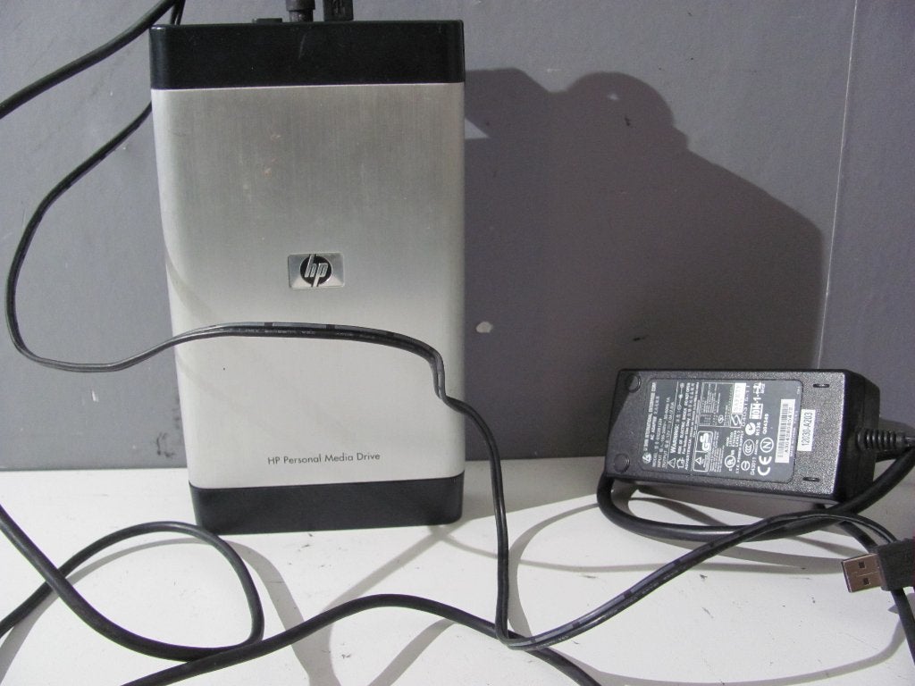 HP externe schijf 160gb met benodigde kabels, HDD, Ophalen of Verzenden, Zo goed als nieuw, HP