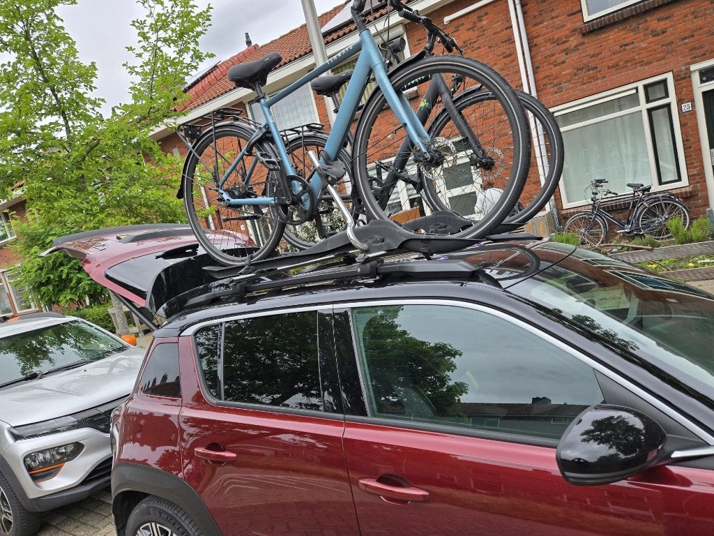 Fietsendrager 2 fietsen incl Dakdrager Montblanc goede staat, Auto diversen, Ophalen of Verzenden, 2 fietsen, Gebruikt, Dakdrager