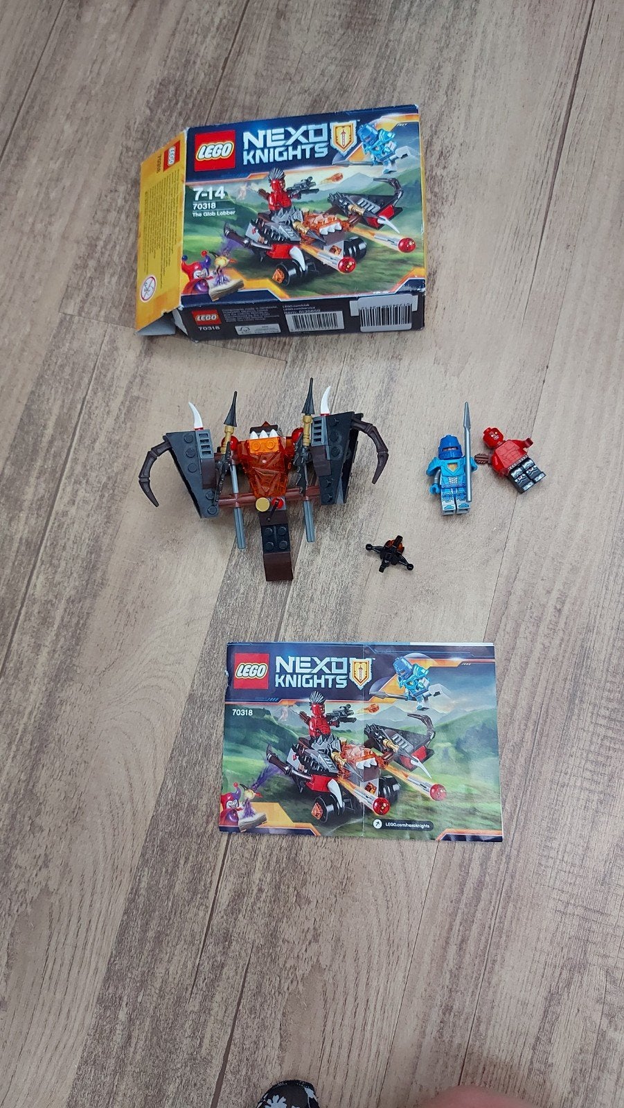 Lego nexo knight 70318 de globwerper met doos, Lego, Ophalen of Verzenden, Zo goed als nieuw, Complete set