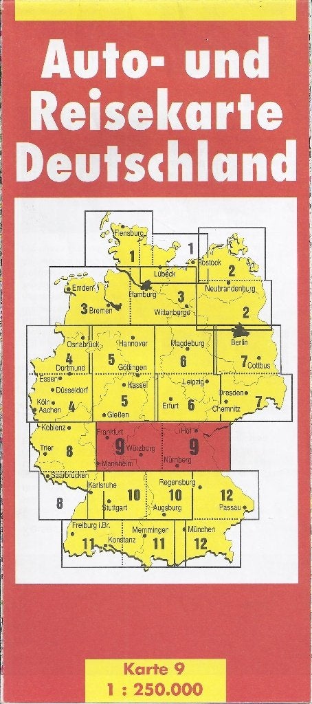 U63 plattegrond autokaart mannheim- franfurt-nurnberg ( 9 ), 2000 tot heden, Ophalen of Verzenden, Nederland, Landkaart