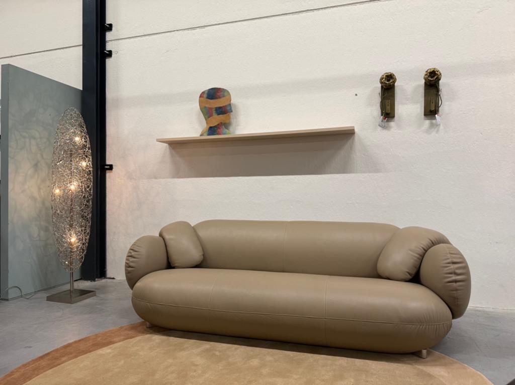 Nieuw Leolux Pulla Bank 3,5 zits Negev leer Seco Design 270