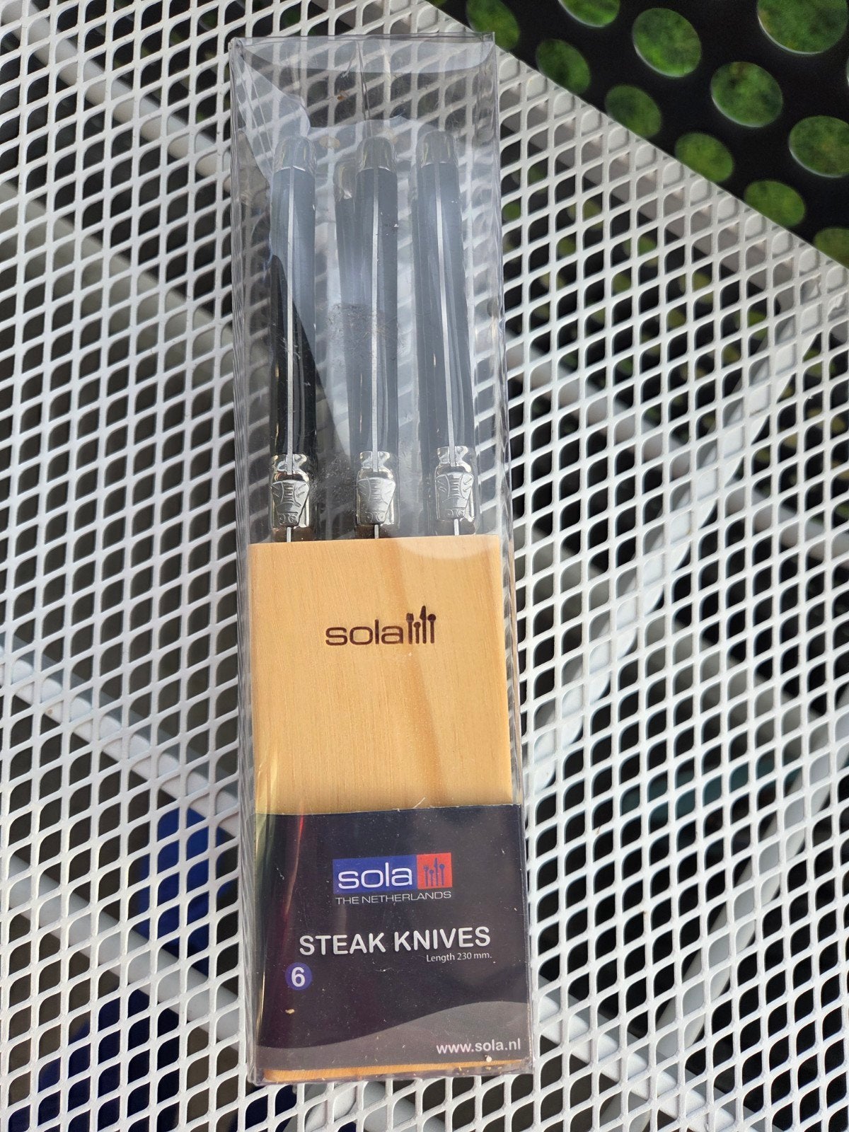 Sola Steakmessen set van 6 - Nieuw in verpakking, Sola, Los bestek, Nieuw, Rvs of Chroom
