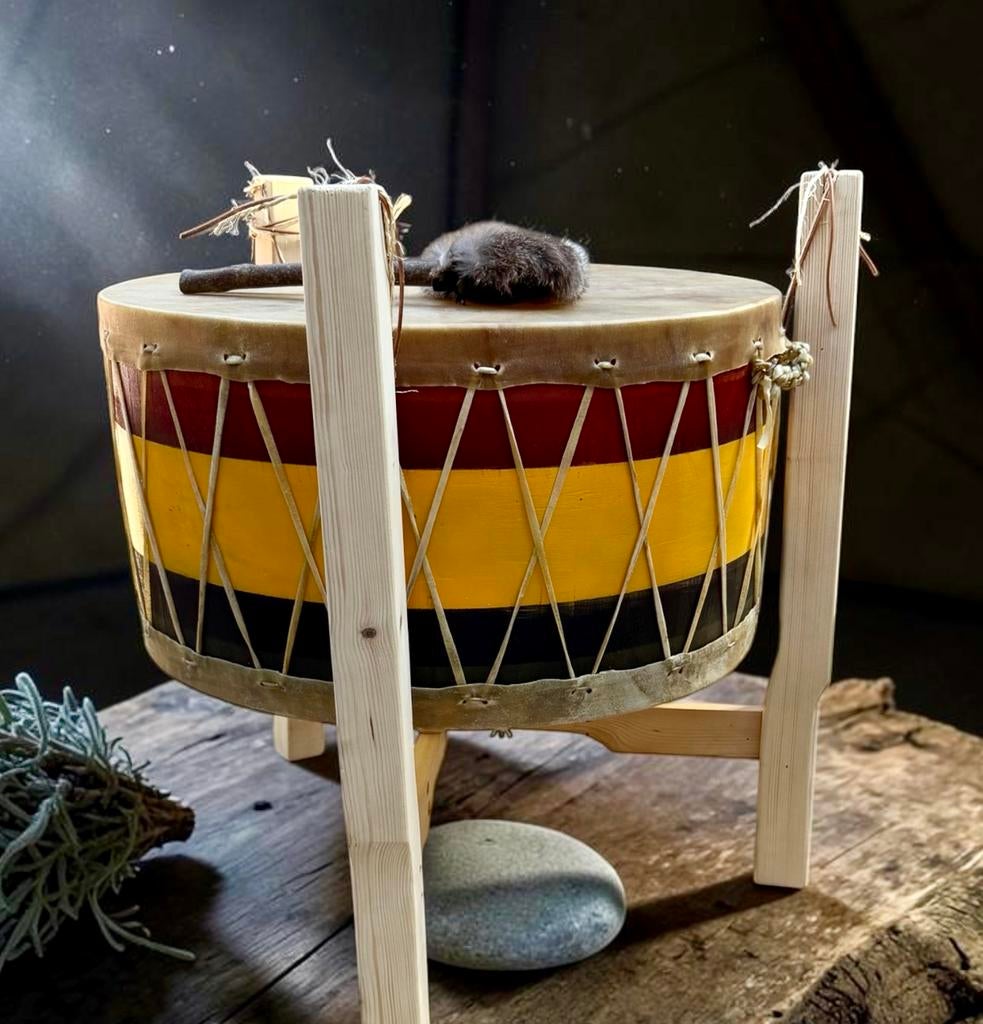 Sjamanendrum moederdrum Waterbuffel incl standaard, Muziek en Instrumenten, Percussie, Verzenden, Nieuw, Trommel