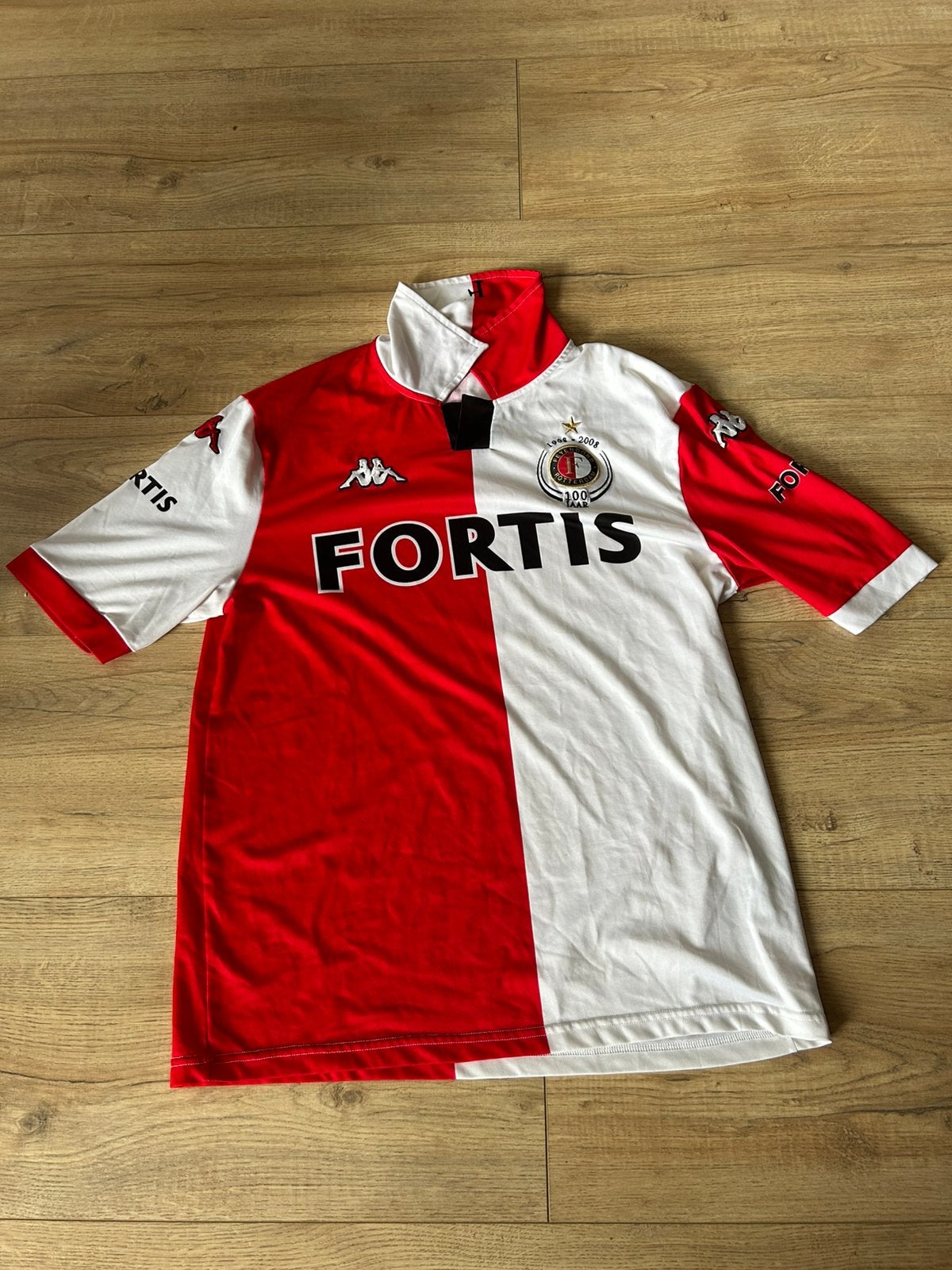 Feyenoord 100 jaar jubileumshirt 2008/2009 Kappa Fortis, Groter dan maat XL, Verzenden, Zo goed als nieuw, Shirt