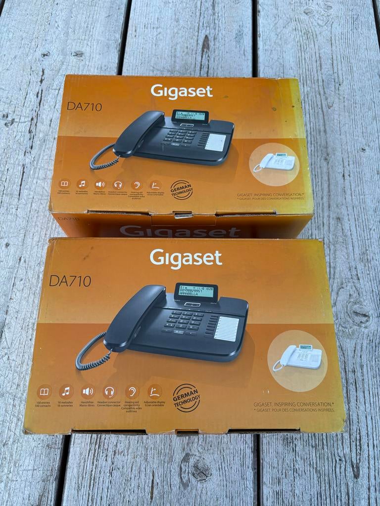 2x Gigaset DA710 Telefoon - Nieuw in doos - Zwart, Ophalen of Verzenden, Nieuw