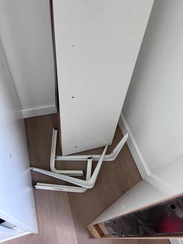 IKEA LACK plank met beugels (beschadigd)wit, Ophalen, Gebruikt