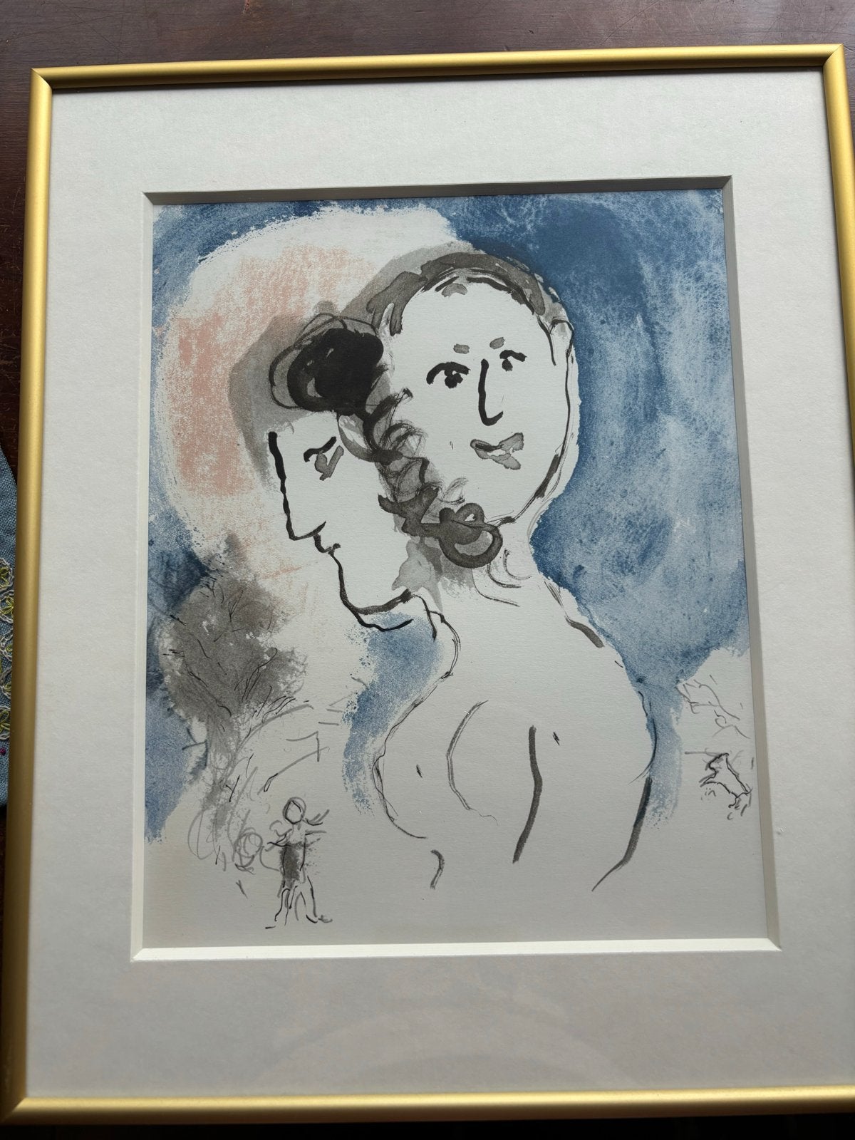 Marc Chagall - 'Lettres d'hivernage' - Originele Illustrati, Antiek en Kunst, Ophalen, Portret of Personen, Expressionistisch