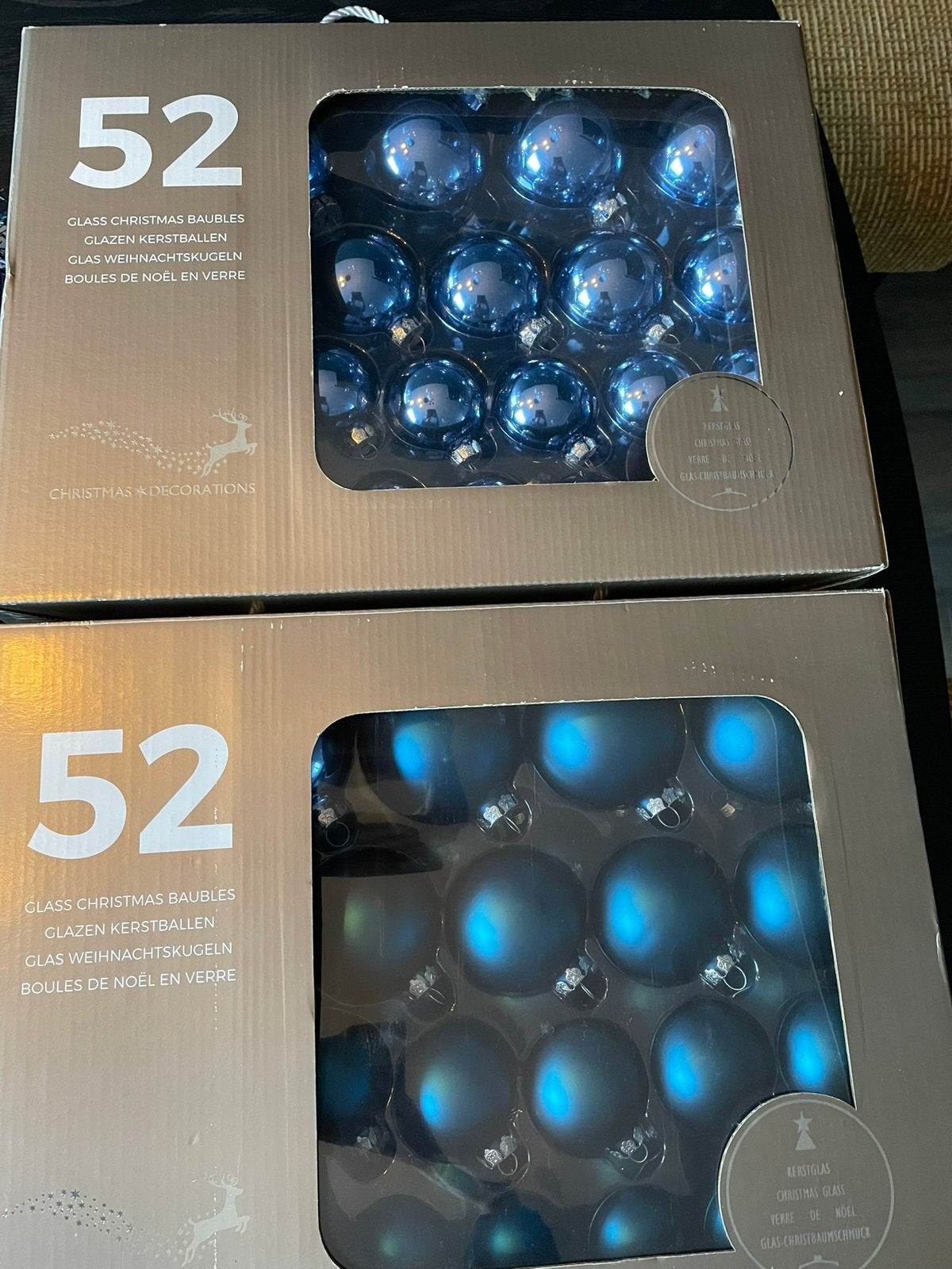 Kerstballen en versiering blauw, Ophalen, Gebruikt