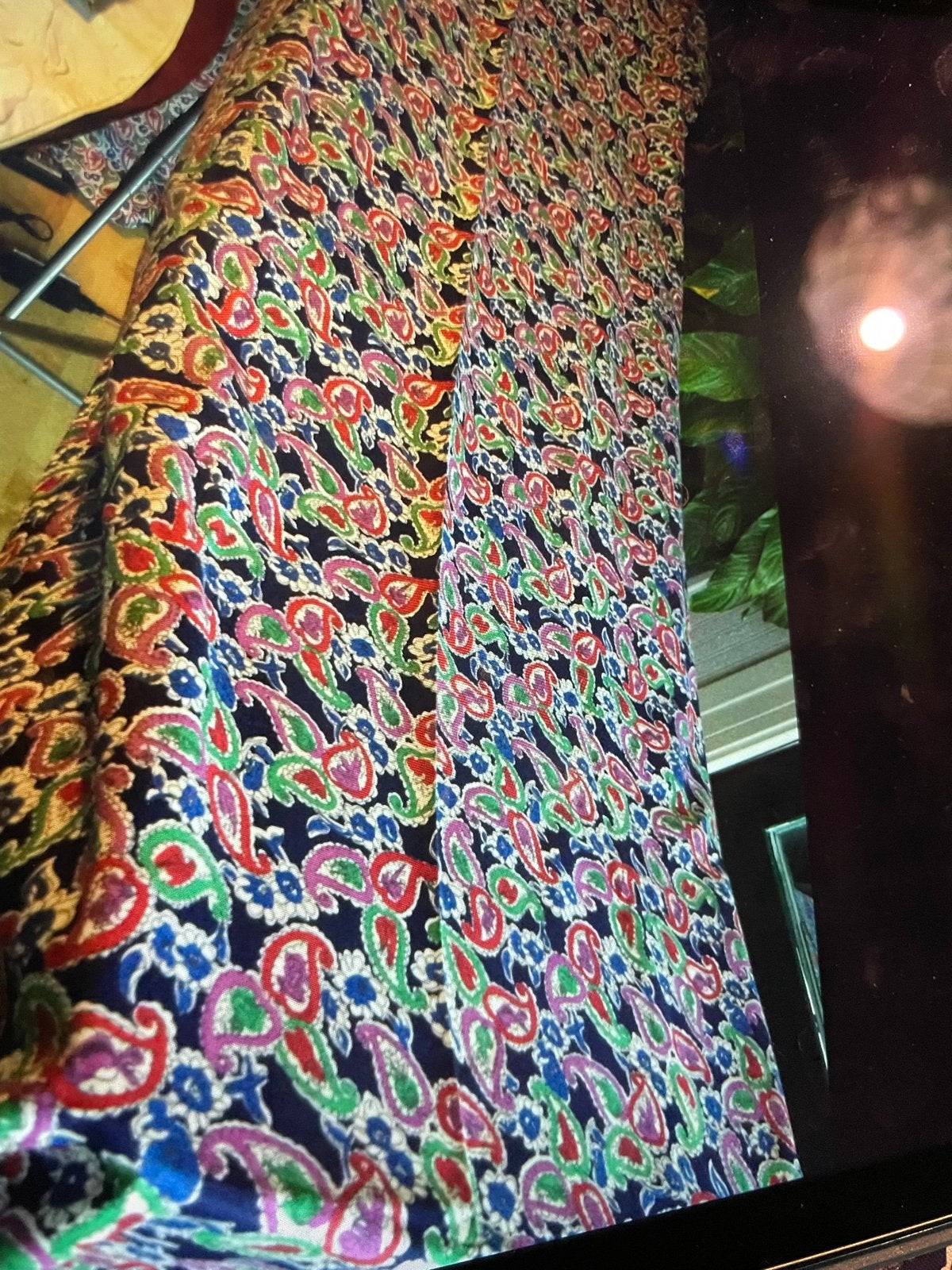 Wax Stof 100% katoen met Paisley Patroon - 490 cm  x 80cm, Hobby en Vrije tijd, Stoffen en Lappen, Overige materialen, Meerkleurig
