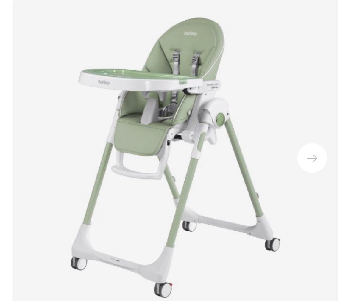 Peg perego groene kinderstoel, Ophalen, Gebruikt, Meegroeistoel, Aanschuifbaar
