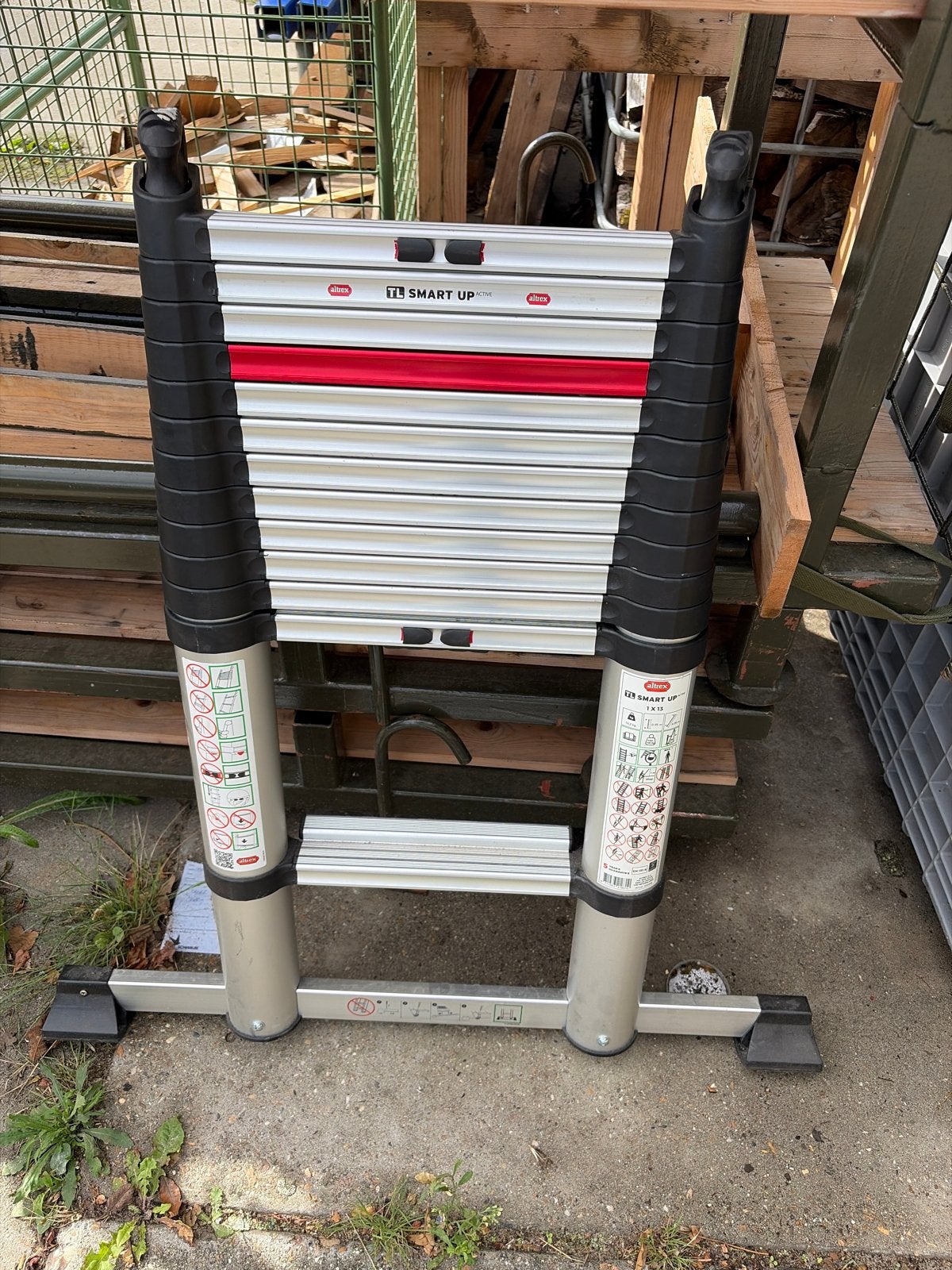Altrex Smart Up Active Telescopische Ladder 1x13, Ophalen of Verzenden, Zo goed als nieuw, Ladder, Opvouwbaar of Inschuifbaar