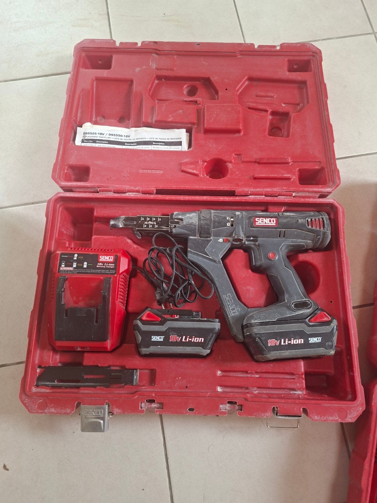 Senco DS5525-18V, Ophalen, Overige typen