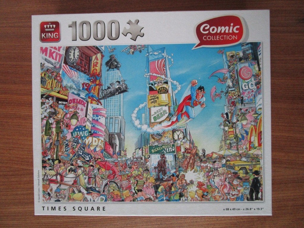 Nr.49: Puzzel van King Times Square Jigsaw Legpuzzel, Ophalen of Verzenden, 500 t/m 1500 stukjes, Zo goed als nieuw, Legpuzzel