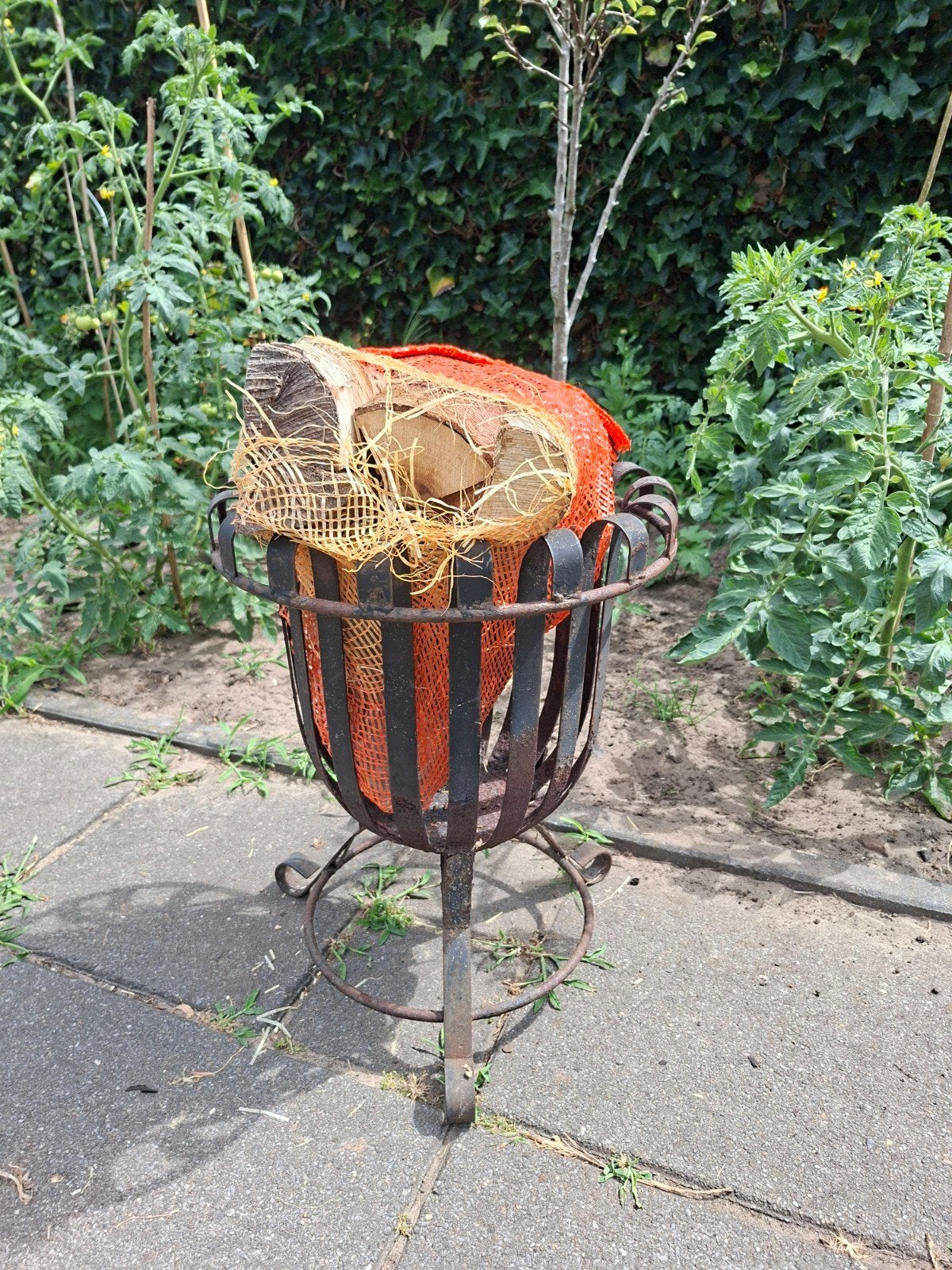 Vuurkorf inclusief hout, Tuin en Terras, Ophalen