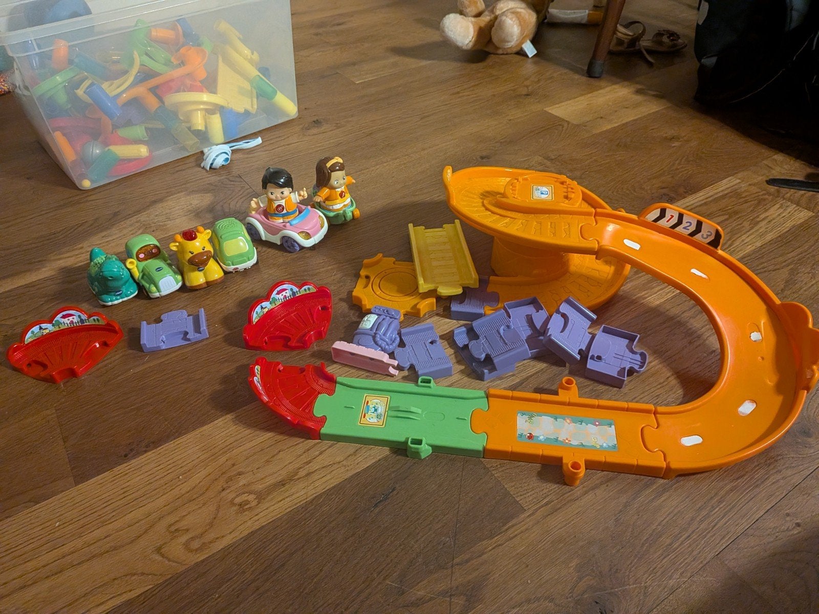 VTech Toet Toet Auto's Uitbreiding Set met Voertuigen, Ophalen of Verzenden, Gebruikt