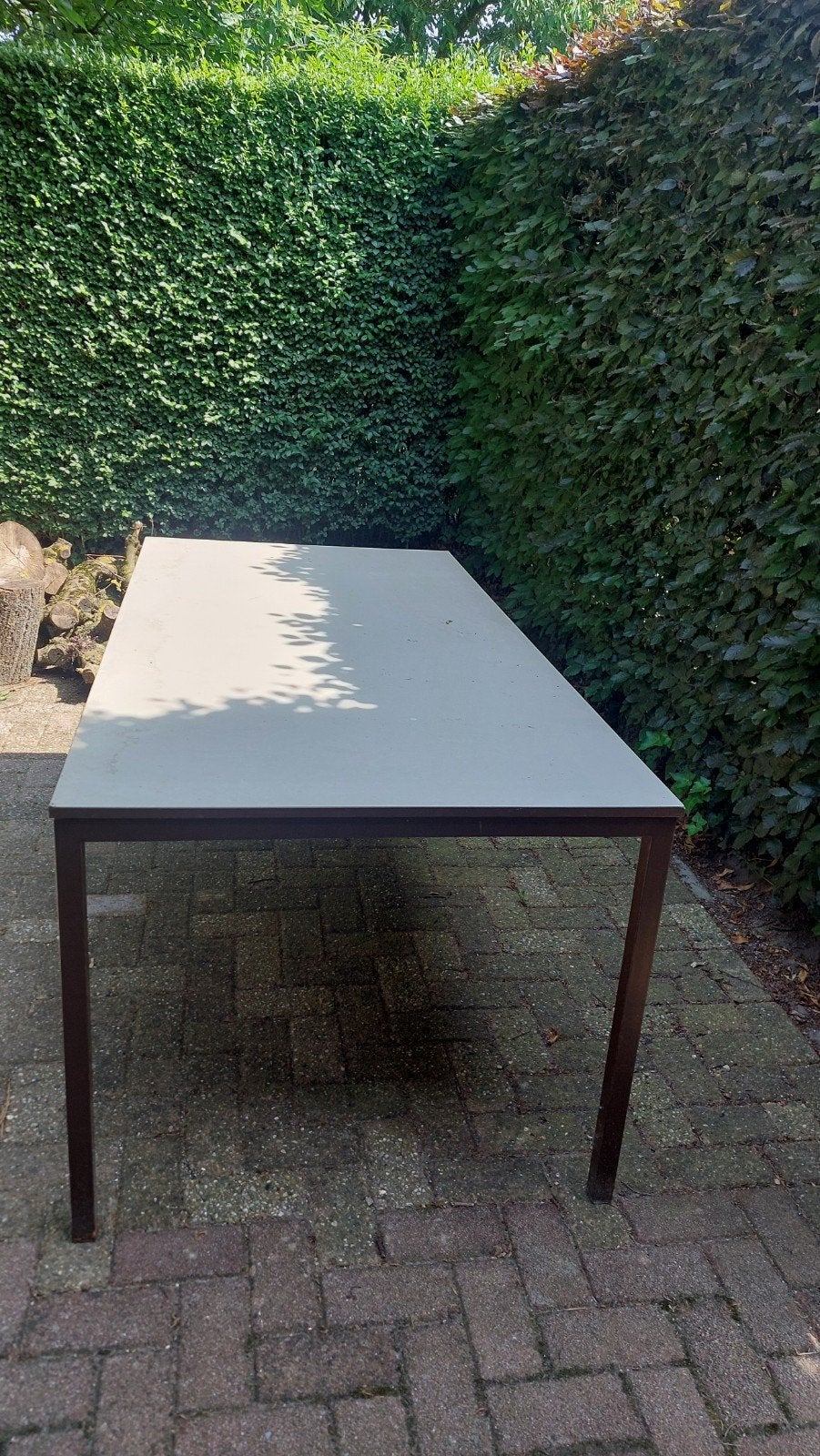 Stevige ijzeren tafel, Tuin en Terras, Ophalen of Verzenden, Rechthoekig, Metaal