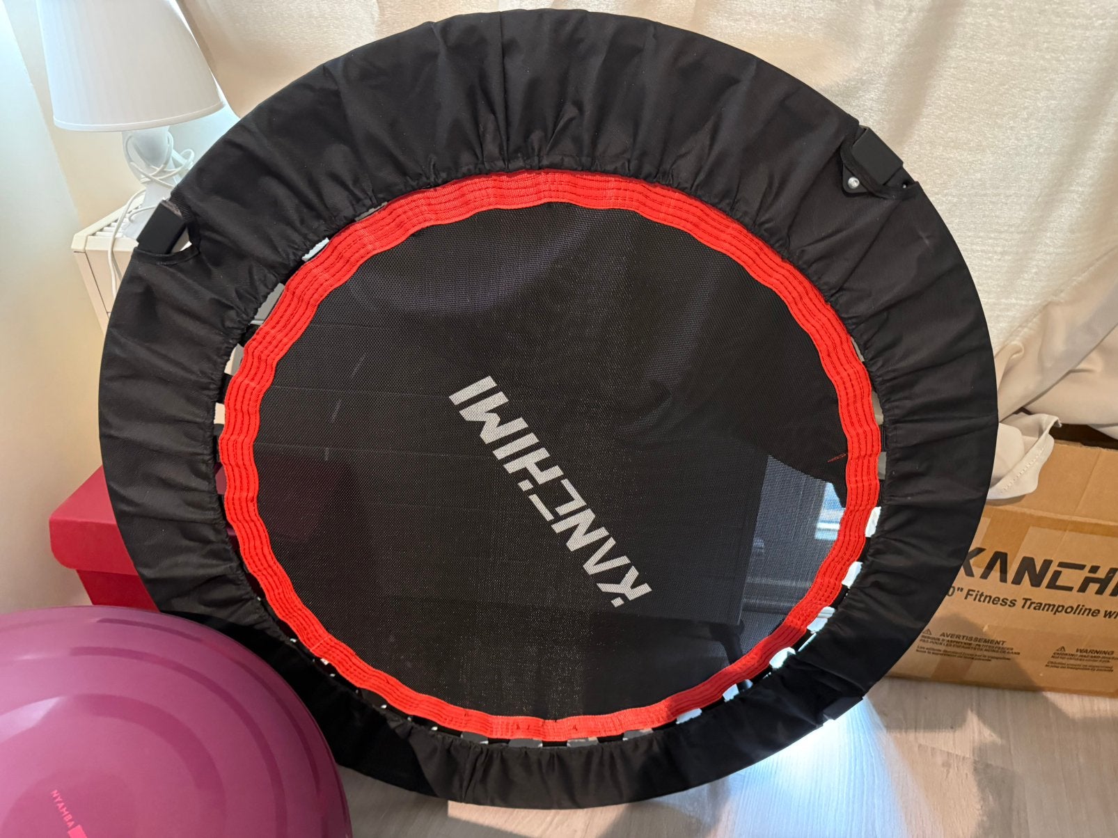 40” fitness trampoline, Sport en Fitness, Fitnessmaterialen, Ophalen, Zo goed als nieuw, Overige typen