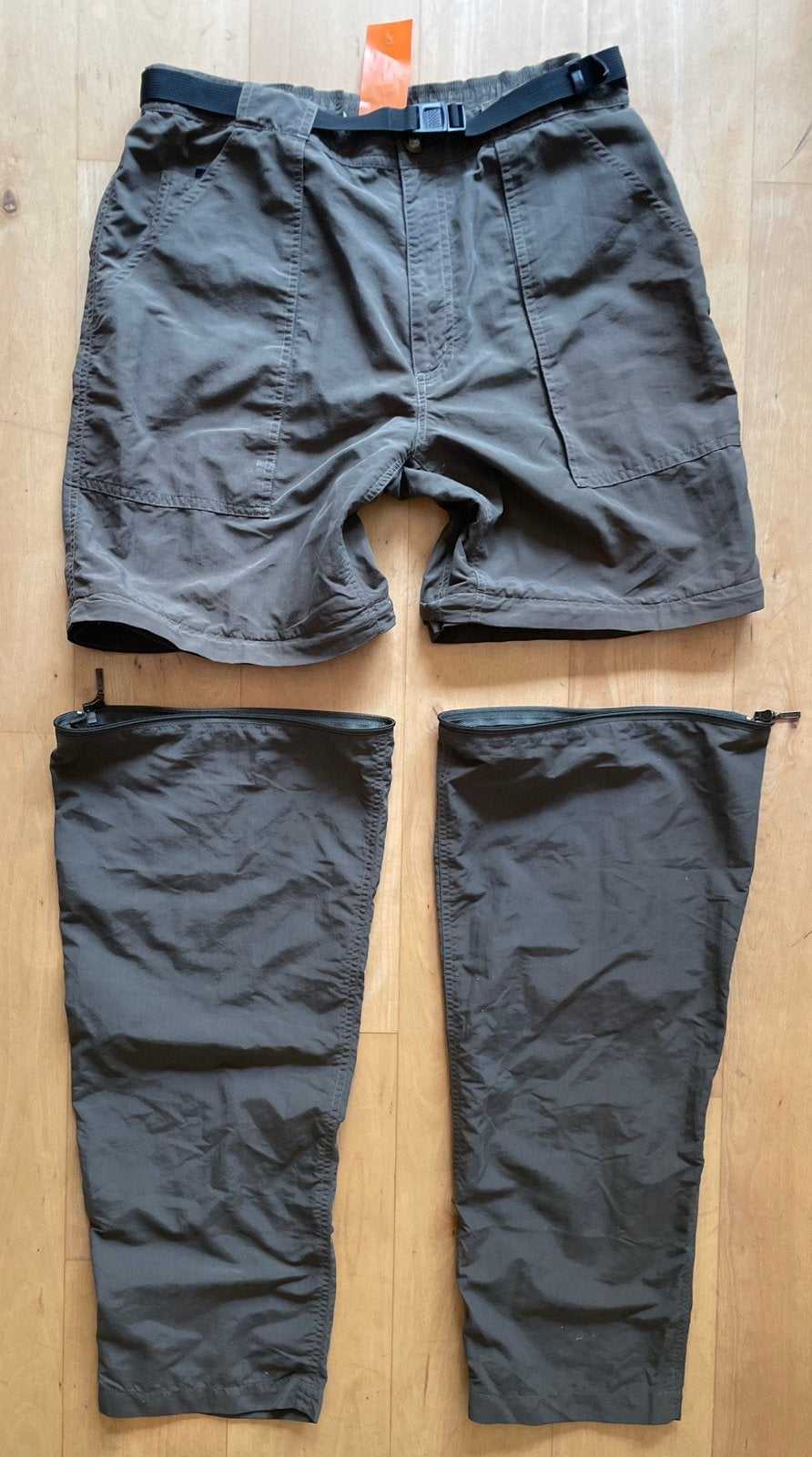 The North Face lichtgewicht af rits broek groen / grijs L, Ophalen of Verzenden, Maat 52/54 (L), Grijs