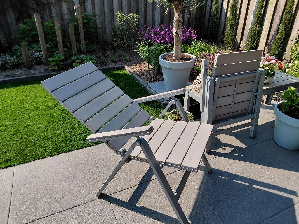 Tuinstoelen, Ophalen, Gebruikt, Aluminium, Verstelbaar