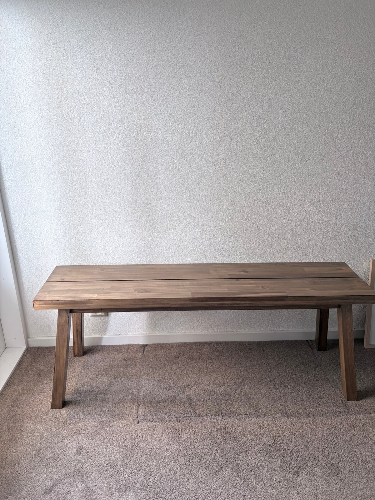 Houten bankje 120x45, Ophalen, Gebruikt, Minder dan 75 cm, Tweepersoons