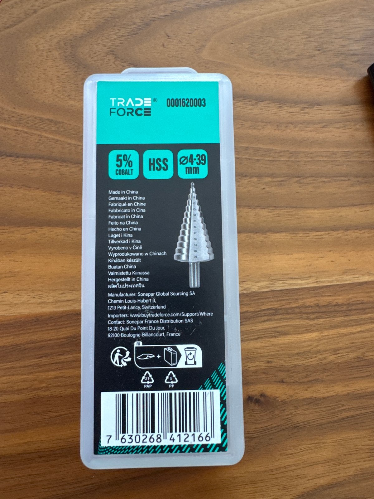 Rvs boor HSS Cobalt Conische Boor 4-39mm, Ophalen of Verzenden, Nieuw, Overige typen