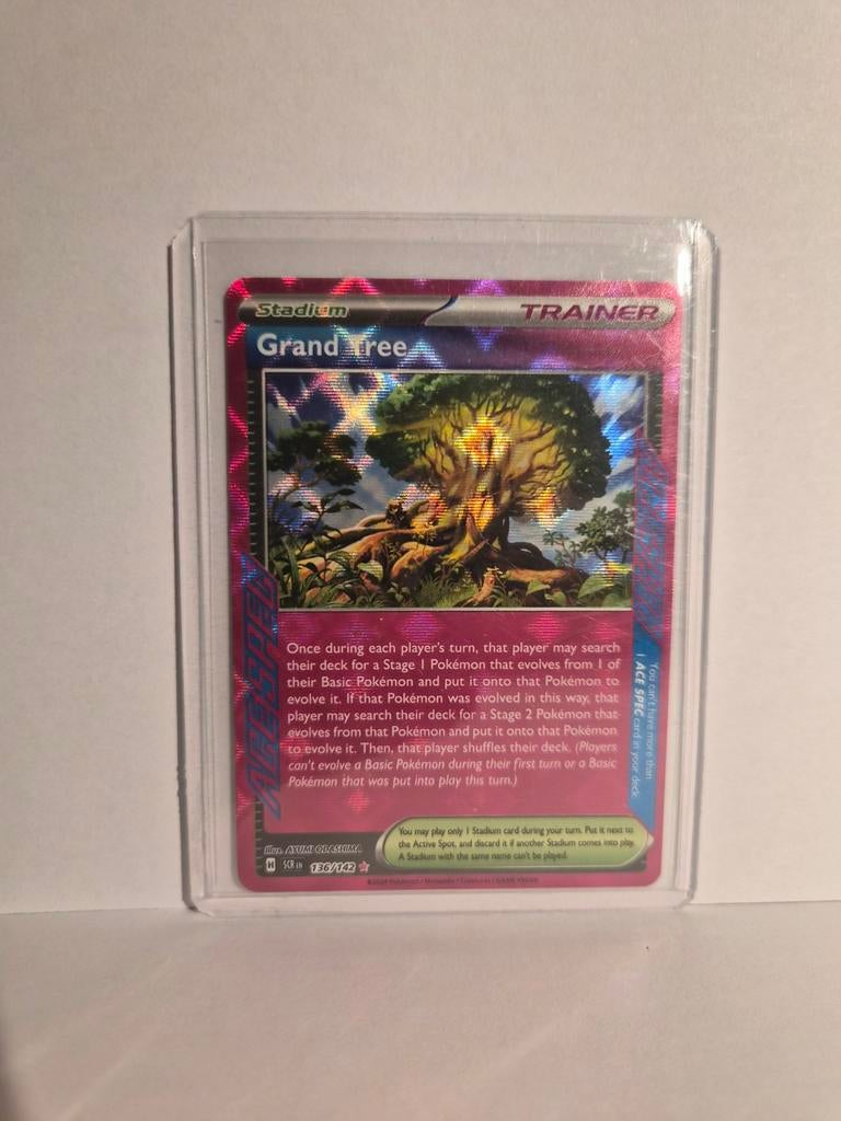 Pokémon • Grand Tree • Stellar Crown • 136/142, Ophalen of Verzenden, Nieuw, Losse kaart, Foil