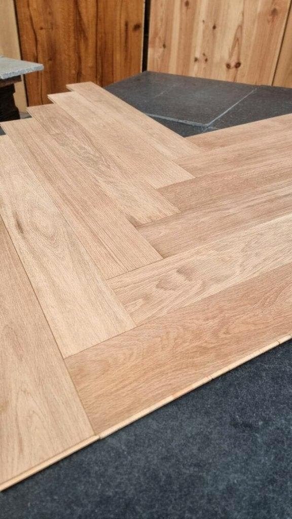 Eiken visgraat vloer, XXL vrijwel selecte sortering!, Ophalen, Nieuw, 75 m² of meer, Parket