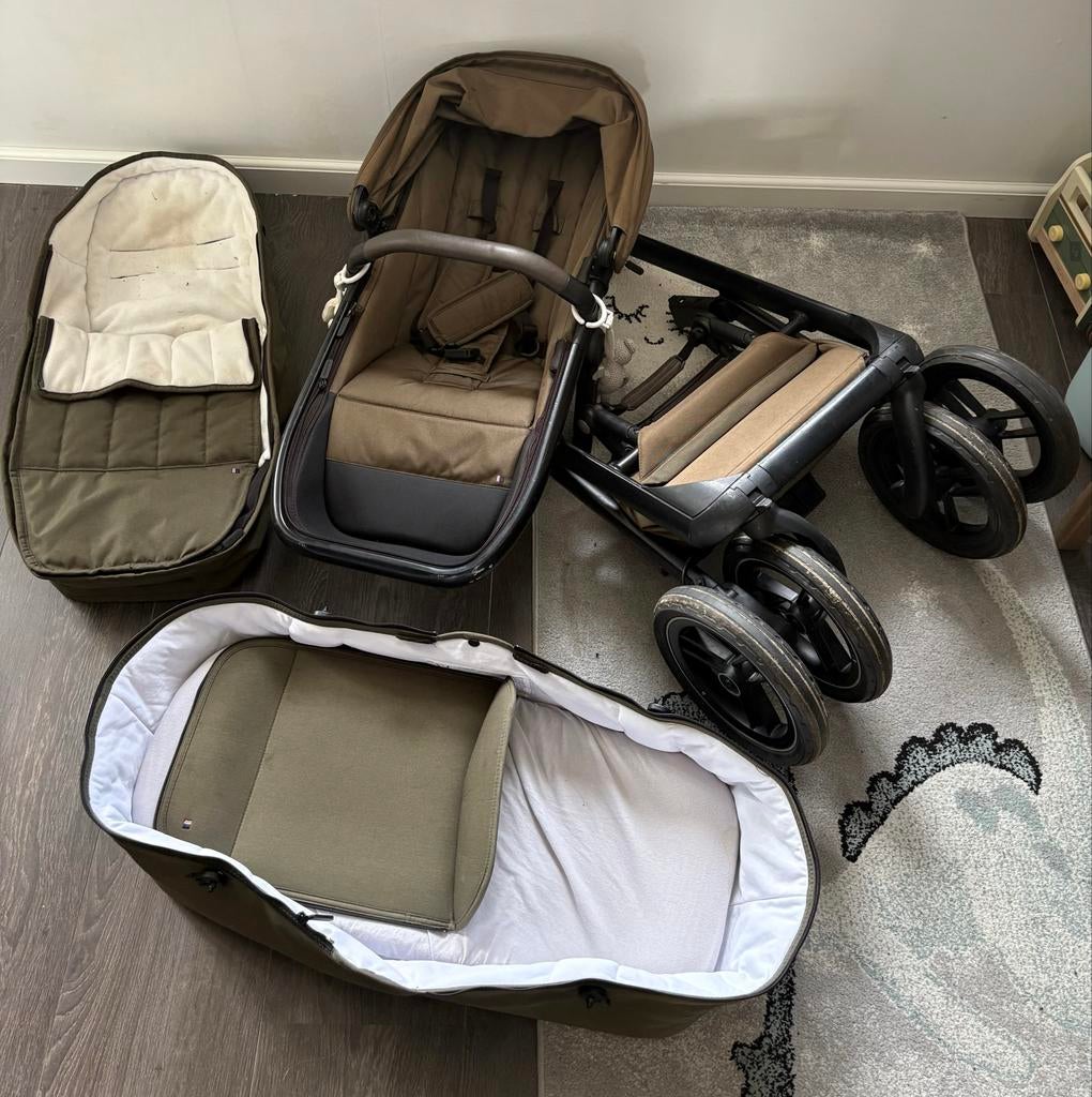 Dubatti kinderwagen met reiswieg, zitje en voetenzak, Gebruikt, Combiwagen, Met reiswieg, Ophalen