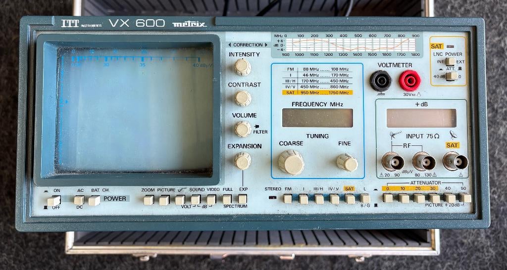 ITT Instruments VX 600 Metrix VHF/UHF Analyzer, Doe-het-zelf en Verbouw, Meetapparatuur, Ophalen of Verzenden, Gebruikt, Overige meters